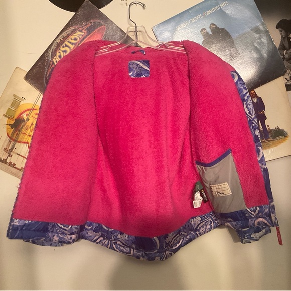 L.L. BEAN GIRLS DOWN SHERPA LINED PUFFER JACKET L(14-16) - Picture 6 of 7